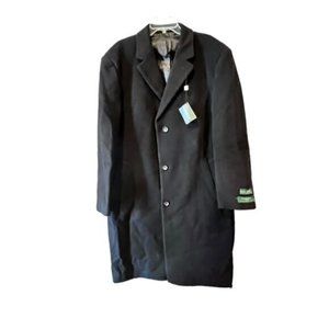 LAUREN‎ RALPH LAUREN CASHMERE WOOL OVER COAT ITALY 46R PARMA DESIGNER NWT BLACK